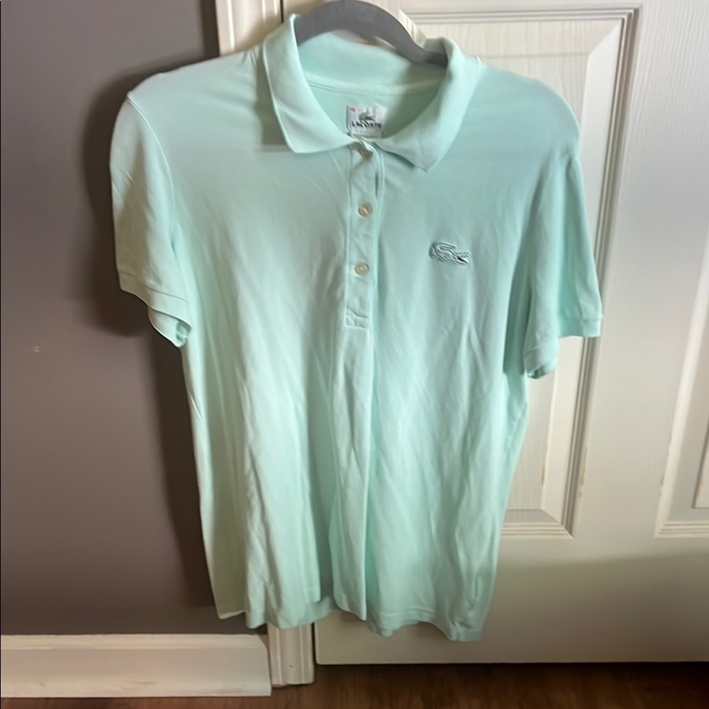 Lacoste Green Fitted Short Sleeve Polo Shirt